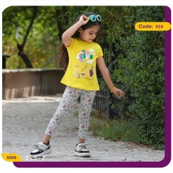 تصویر تیشرت شلوار دخترانه طرح بادکنک کد 934 Girls' t-shirt with balloon design 934