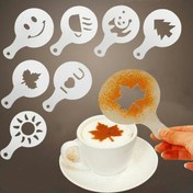 تصویر شابلون قهوه و تزیین کاپ کیک 