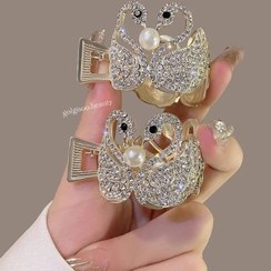 تصویر گیره سامورایی فول نگین قوهای عاشق کد ۲۸۱۱ 