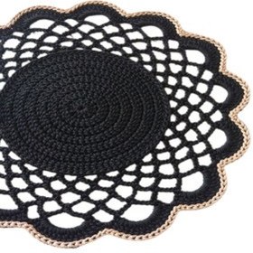 تصویر نخ بافتنی طناب POLYESTER MACRAME ROPE 100 GR BLACK Arzum 