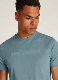 تصویر تی‌شرت یقه گرد با گلدوزی لوگو برند Calvin Klein Logo Embroidered Crew Neck T-Shirt