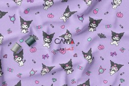 تصویر پارچه طرح کرومی یاسی | کد C56 