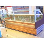 تصویر يخچال پرده هوا جزیره شیشه تخت با موتور سرخود 