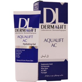 تصویر درمالیفت ژل آبرسان مناسب پوست های چرب و جوشدار (آکوالیفت ای سی) Dermalift Aqualift Hydrating Gel