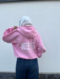 تصویر سوییشرت باکسی Live Fast 