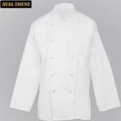 تصویر لباس رستورانی سرآشپزی رنگ سفید 