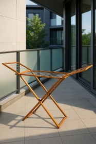 تصویر رخت آویز بزرگ چوب راش تاشو 