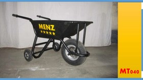 تصویر فرغون 3 چرخ گلخانه ای ضد پوسیدگی MENZ برای مناطق مرطوب کشور. MENZ rot-resistant greenhouse wheelbarrow 3 wheels for humid areas of the country.