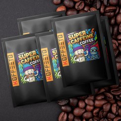 تصویر ساشه قهوه آسیاب شده اسپرسو سوپرکافئین 100 روبوستا 