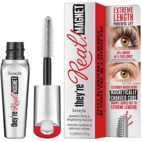 تصویر ریمل حجم‌دهنده و بلندکننده مژه They're Real Magnet مشکی برند benefit cosmetics They're Real Magnet Extreme Lengthening Mascara Black