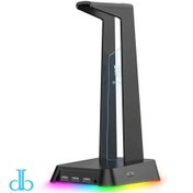 تصویر پایه نگهدارنده هدست اونیکوما مدل ST2 RGB رنگ مشکی ONIKUMA ST2 RGB Gaming Headphone Stand