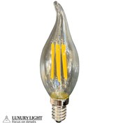 تصویر لامپ ال ای دی 6 وات فیلمانتی شمعی 