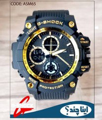 تصویر ساعت مچی مردانه جیشاک دو زمانه ساعت GSHOCK کد ASM65 