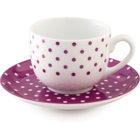 تصویر سرویس چینی زرین 6 نفره چای خوری اسپاتی بنفش (12 پارچه) ا Zarin Iran ItaliaF Spotty-violet 12 Pieces Porcelain Tea Set Zarin Iran ItaliaF Spotty-violet 12 Pieces Porcelain Tea Set