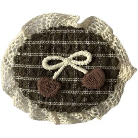 تصویر تکه‌دوزی طرح دایره با گلدوزی قلب 