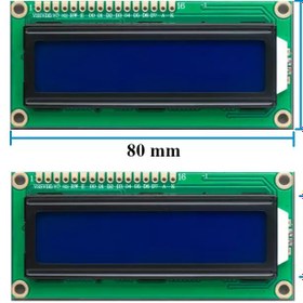 تصویر نمایشگر کاراکتری 16×2 آبی 