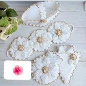 تصویر سرویس بافتنی لیف حمام عروس زیبا باف هدیه 