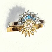 تصویر انگشتر ست دوستی خورشید و ماه 