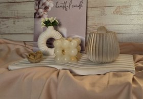 تصویر ست دکوری سفید طلایی 