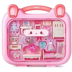 تصویر ست پزشکی با عروسک مدل خرگوش 