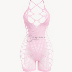 تصویر بادی زنانه فیشنت شورتکی سایز فری ۳۶ تا ۴۸ 