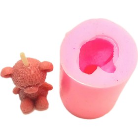 تصویر قالب سیلیکونی خرس ۲ عددی سایز ۲ و ۴ سانتی مناسب شمع‌سازی و رزین 