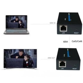 تصویر افزایش دهنده طول V-net HDMI 60m EXTENDER