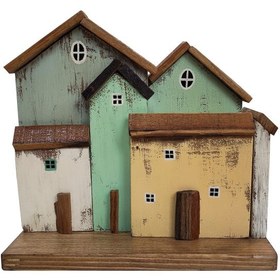 تصویر جامدادی چوبی طرح دهکده رویایی کد ۳۲۸۶ 