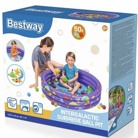 تصویر استخر بادی سه حلقه کودک قطر 102 بست وی bestway 52466
