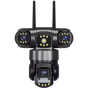 تصویر دوربین مدار بسته سیمکارتی ۱۲ مگاپیکسل مدل S388-V با سه لنز واقعی قابل تنظیم چرخشی 
