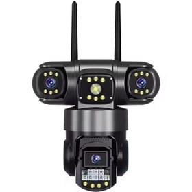 تصویر دوربین مدار بسته سیمکارتی ۱۲ مگاپیکسل مدل S388-V با سه لنز واقعی قابل تنظیم چرخشی 