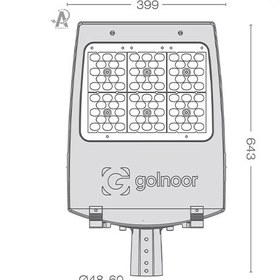 تصویر چراغ خیابانی 240 وات سهیل 4 گلنور Street and Highway Lighting 240 W SOHEIL 4 Golnoor