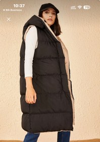 تصویر پافر دورو زنانه بلند بدون آستین 