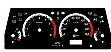تصویر صفحه کیلومتر اسپرت پراید صبا طرح یورو ۴ 