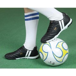 تصویر کفش‌ فوتبال چمنی مشکی مدل 13258 V7 برند jump 13258 Black Astroturf Football Shoes V7