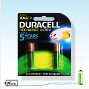 تصویر باتری دوتایی نیم قلم شارژی Duracell Recharge Ultra 1.2V AAA Duracell Recharge Ultra 1.2V AAA Battery