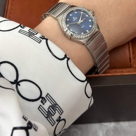 تصویر ساعت مچی زنانه اورجینال داتیس صفحه سرمه ای موتورژاپن Datis original women's wrist watch, motor Japan model D8151L, silver dial