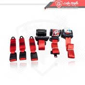 تصویر کمربند ایمنی پژو ۲۰۶ ست کامل قرمز 
