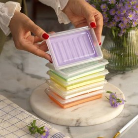 تصویر ظرف فریزری سیلیکونی بزرگ درب دار 