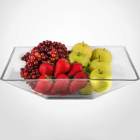 تصویر میوه خوری شیشه ای مربع لیمون 
