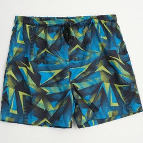 تصویر شلوارک شنا مشبک پسرانه با طرح رعد و برق برند markapia man Boy's Mesh Lightning Swim Shorts