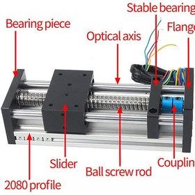 تصویر ماژول حرکت خطی E-beam بال اسکرو قطر 16 گام 5 کورس 1000 میلیمتر Durable Linear Guide Motion Module - EB1000