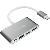 تصویر هاب USB-C به USB-C و USB لنشن مدل C13se Lention USB-C to USB and USB-C C13se