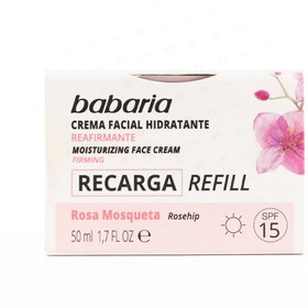 تصویر کرم آبرسان و مرطوب کننده 24 ساعت باباریا مدل Rosehip حجم 50 میلی لیتر Babaria Rosehip Moisturizing Face Cream 50ml