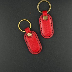 تصویر جاکلیدی چرمی قرمز 