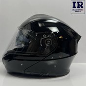 تصویر کلاه کاسکت فک متحرک Lazer لیزر مشکی براق 