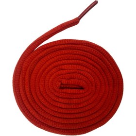 تصویر بند کتونی رنگ قرمز گرد 