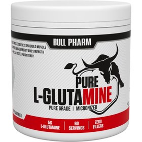 تصویر مکمل گلوتامین شرکت بول فارم 300 گرمی 