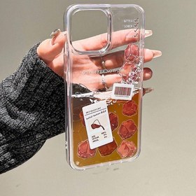 تصویر قاب گوشی آکواریومی متحرک آیس کافه - Iphone 12 normal Case ice coffe