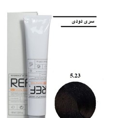 تصویر رنگ مو رف 5.23 قهوه‌ای دودی چوبی روشن Professional Hair color Ref 5.23